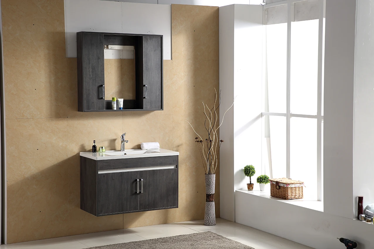 Hot sale black rv bathroom storage cabinet vanity makeup