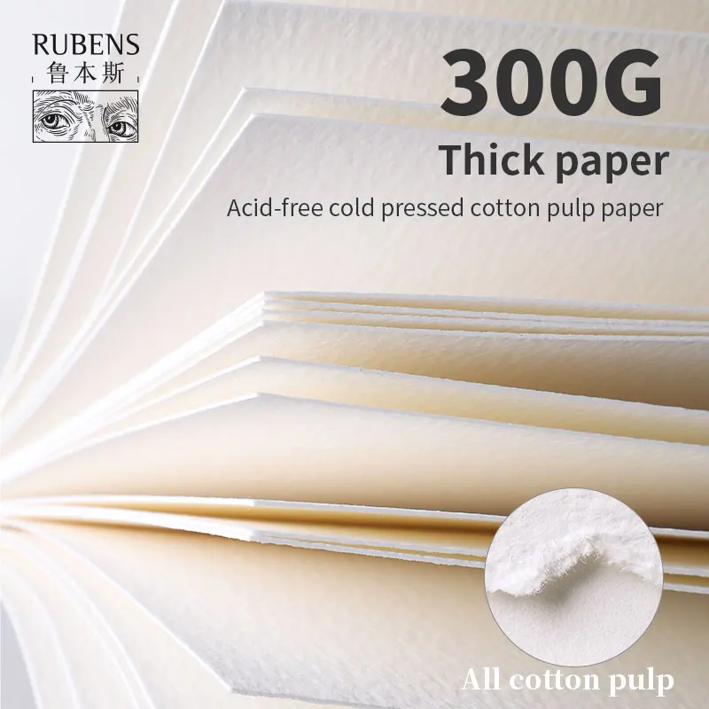 Paul Rubens Professional Water Color 300gsm Painting Paper 32k 20sheets Hand Painted Water Colour Paper