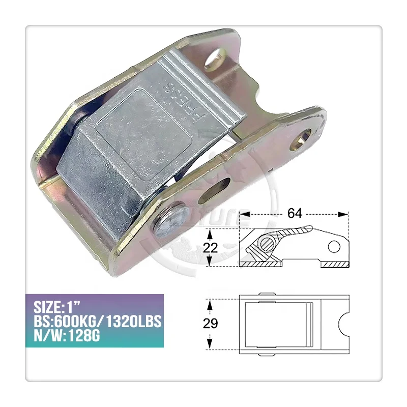 28mm 600kg Zinc Alloy Cam Buckle Tie Down Straps Heavy Duty Cam Lock Buckle For Lashing Straps Cam buckle