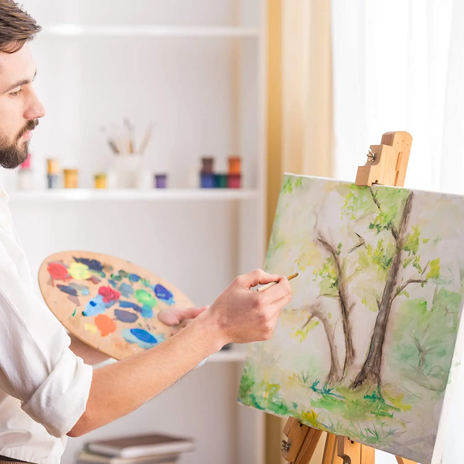 Оптовая продажа, растягивающийся художественный холст 8*8 10*10 квадратной формы из 100% хлопка для детей и взрослых