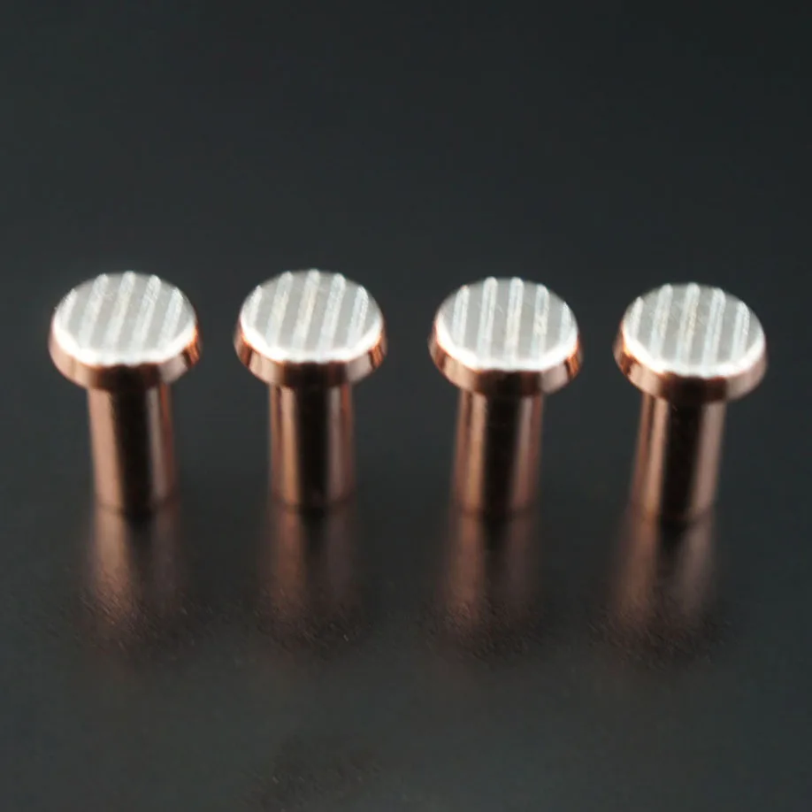 electrical bimetal rivet contact metal silver copper rivet contact