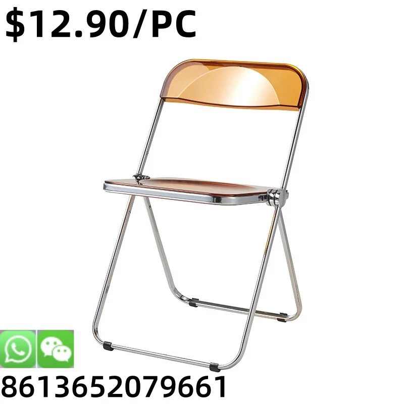 Popular High level park metal courtyard kitchen leather Metal Folding Chair