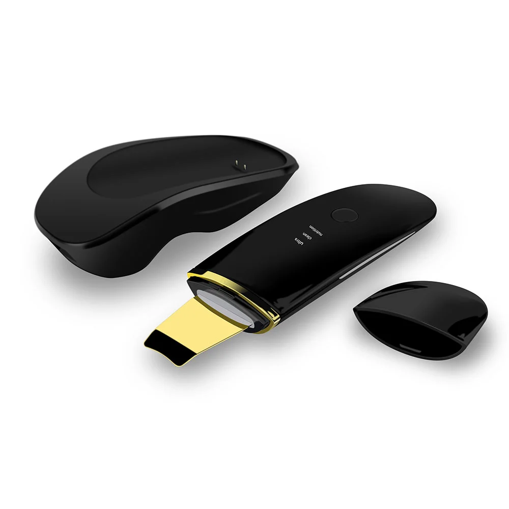Wireless charging Facial Ultrasonic Spatula Blackhead Remover Pore Cleaner Deep Clean Skin Scrubber Device