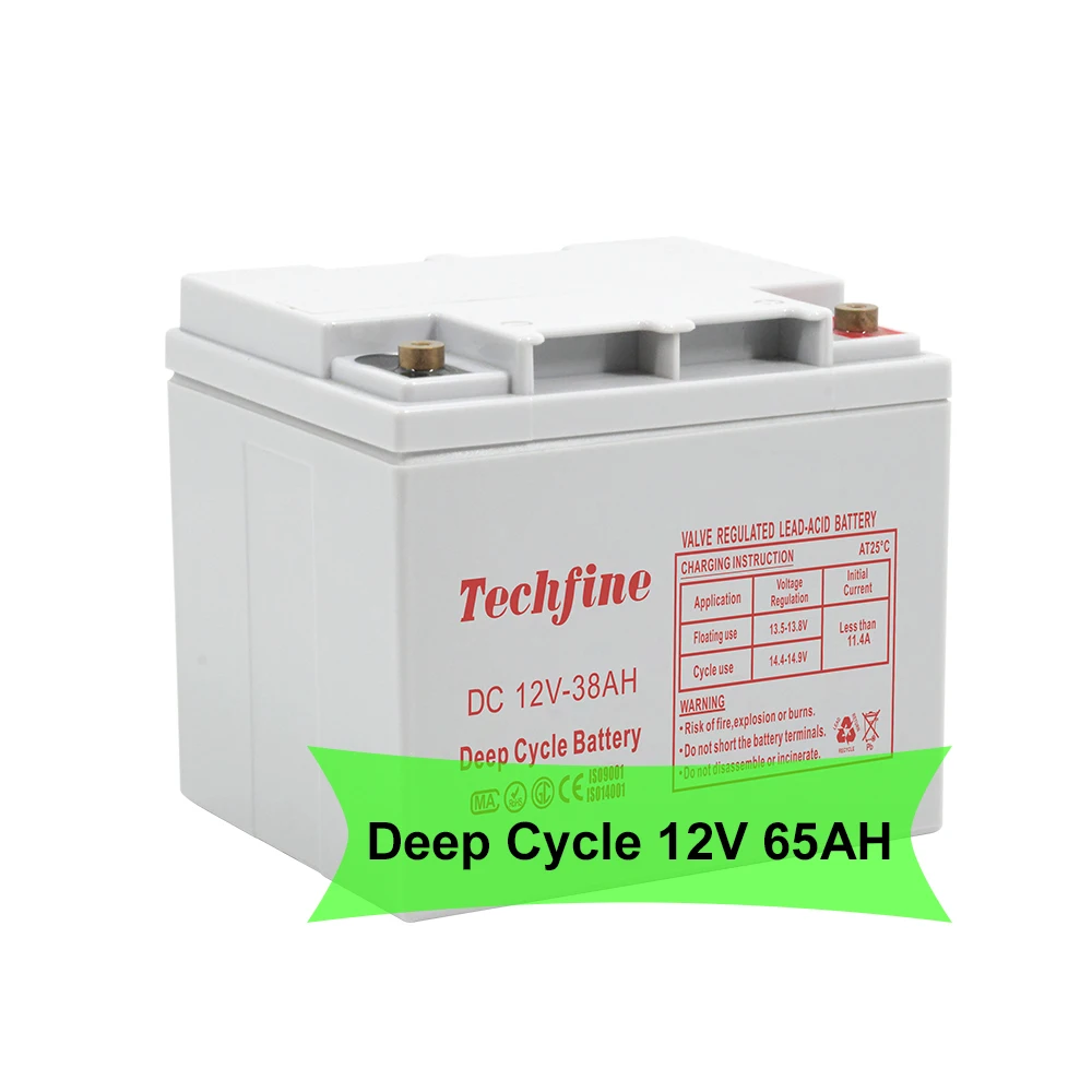 38AH Solar Lead Acid Salt Battery 12v For PV Power Storage