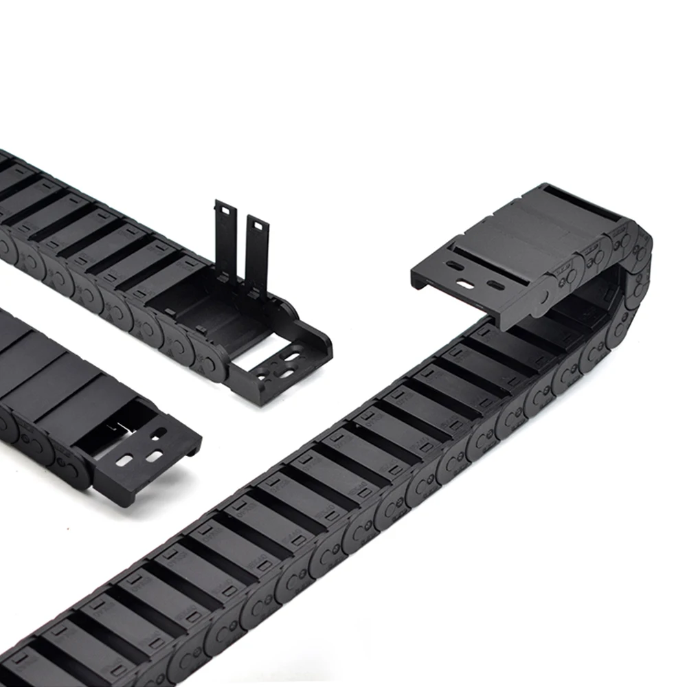 1meter Cable Chain Semi-Enclosed 15*20 30 40 50mm Wire Transmission Carrier Plastic Drag Towline For 3D Printer CNC Engraving