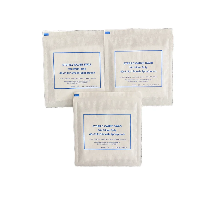 CE ISO13485 factory hisopos de gasa medica panos de gasa esterilizados esterilizadas almohadillas de gasa quirurgica