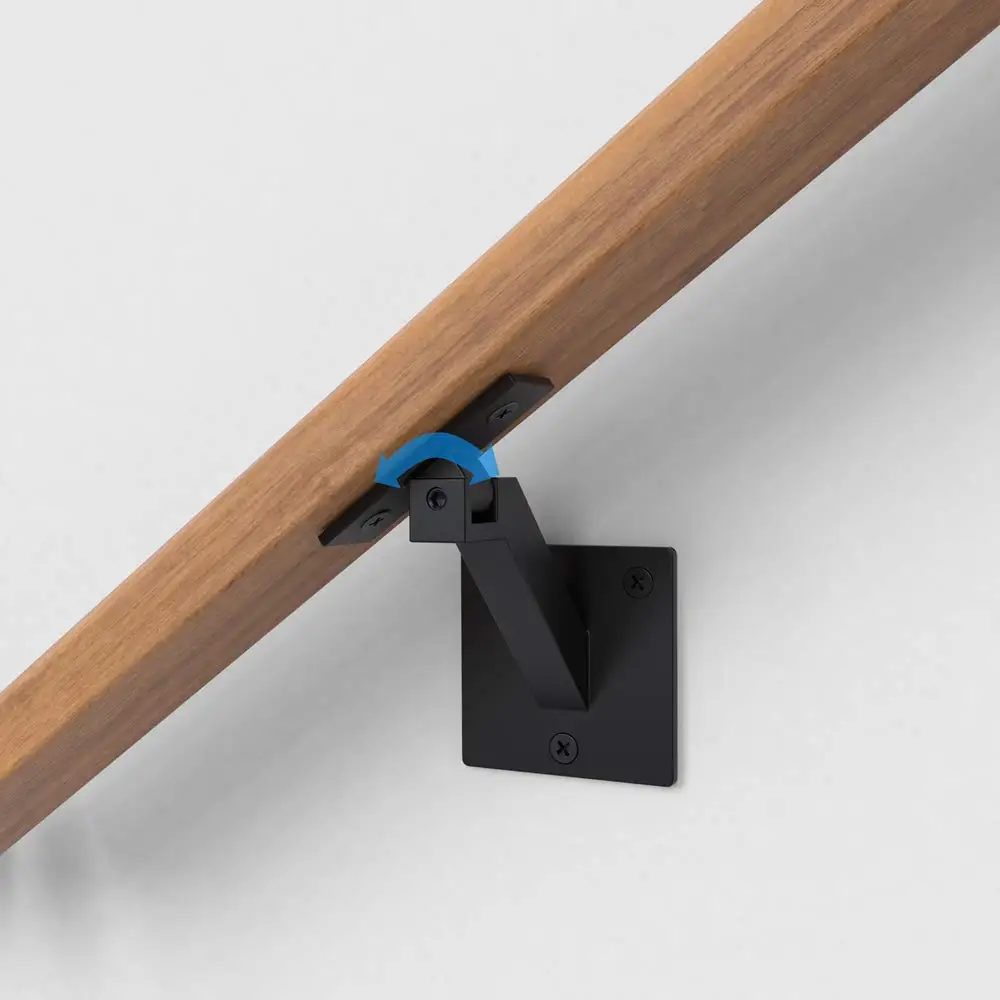 Adjustable Handrail Bracket Wall Mounted Steel Metal Railing Stairway Support DIY Easy Installation Stair Accessories Hardware