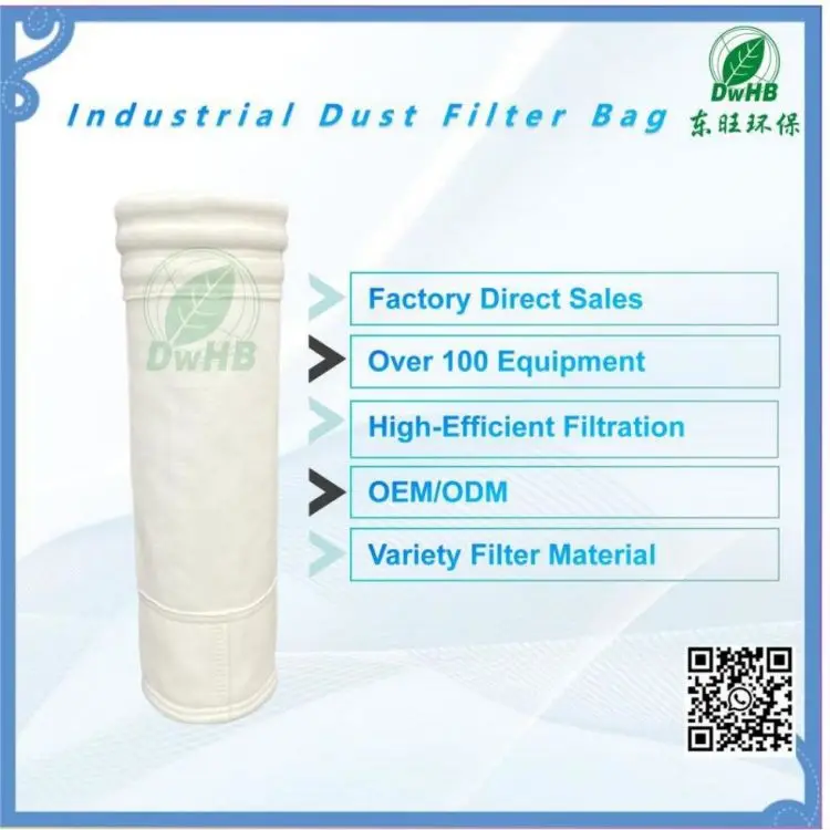 China industrial high filtration accuracy PET filter cloth size customized micron dust filter bag replacement