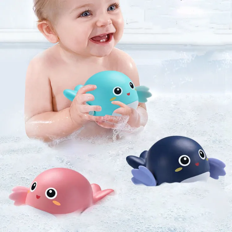 Clockwork swimming baby dolphin children splashing toy plastic