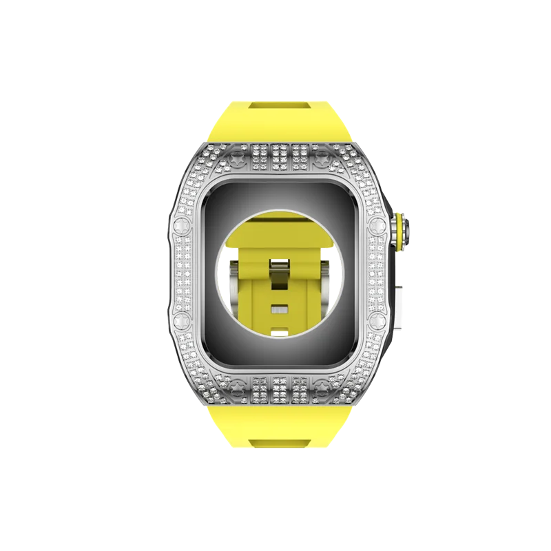 45mm 44mm 41mm Advanced Customization Luxury Metal Watch Case For Apple Watch Series 8 7 6 5 4 Se With Diamonds