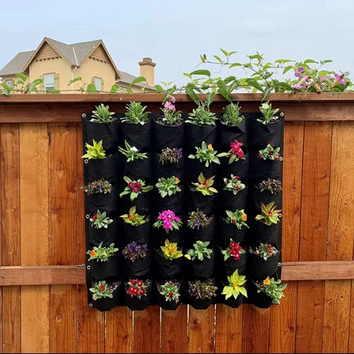 horticultural pockets vertical garden felt planters grow bags vertical wall plant grow bags with pockets