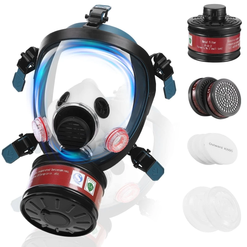 Silicone Full Face  mask Anti Gas Dust Respiratory Protection NBC Mask