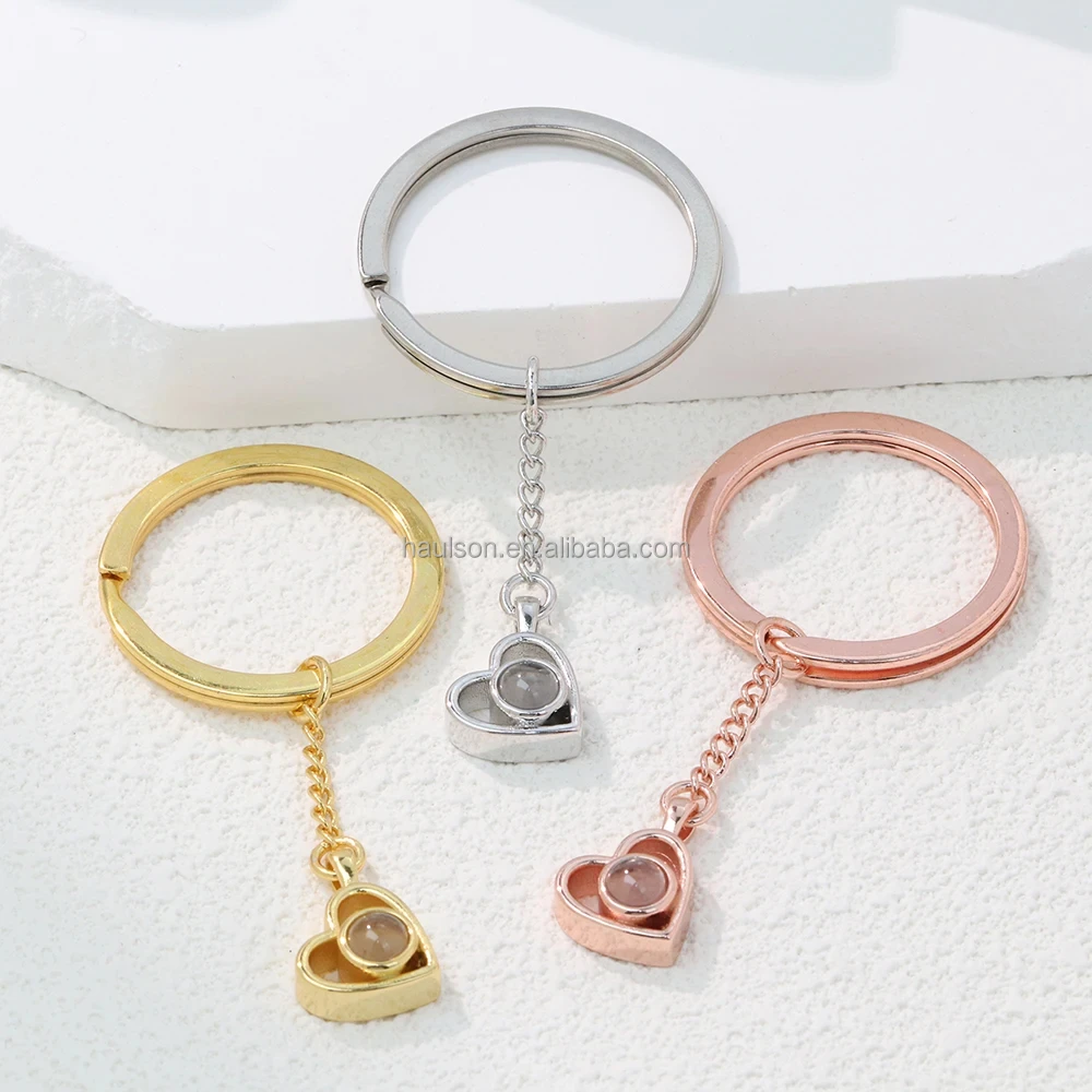 Custom Hidden Album Keychain with New Projection Feature Keyring Chain that Can Hold Photos as a Pendant Souvenir Gift