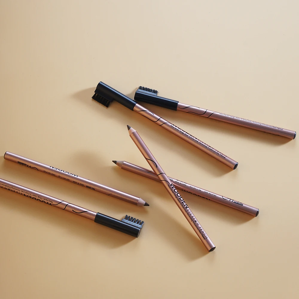 MENOW makeup waterproof wooden eyebrow pencil eyebrow wood 2 pencils wooden