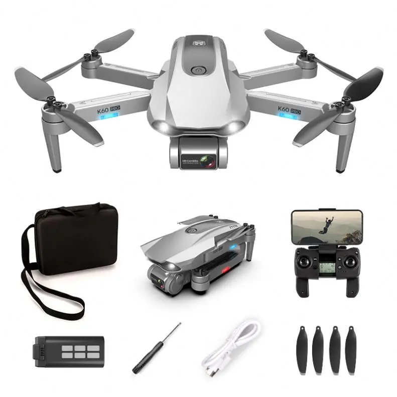 
K60 Drone With 4K HD Camera Quadcopter Drone 2.4GHz Radio Control Toys Unmanned Aircraft Remote Control Helicopter K60 
