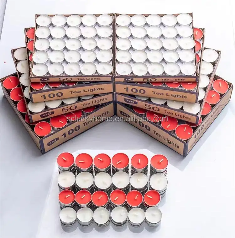 100 packs 4 hours white Aluminum Tea Light Tins Tealight candles small candles