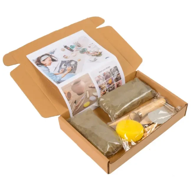 Customized pottery clay set 9pcs tools hot sell handmade ceramic craft kit malleable polymer clay