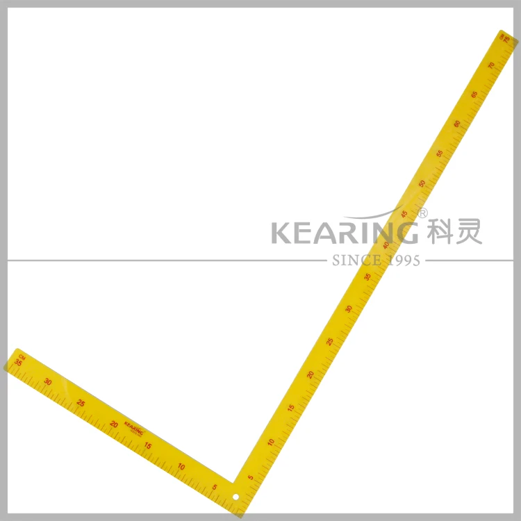 Kearing Brand 3mm Thick Strong Plastic L Square Garment Ruler for Tailor Sewing Design Measuring #5875