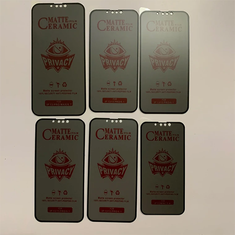 9H 21D mobile phone Ceramic Film Matte anti spy Screen Protectorfor iphone11 12 13 13pro micas para privacidad