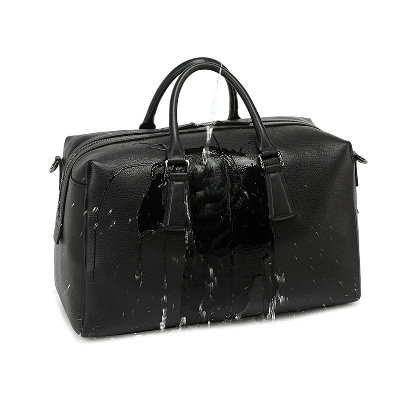 Guangzhou bsci manufacturer customized top grade men genuine leather duffel bag
