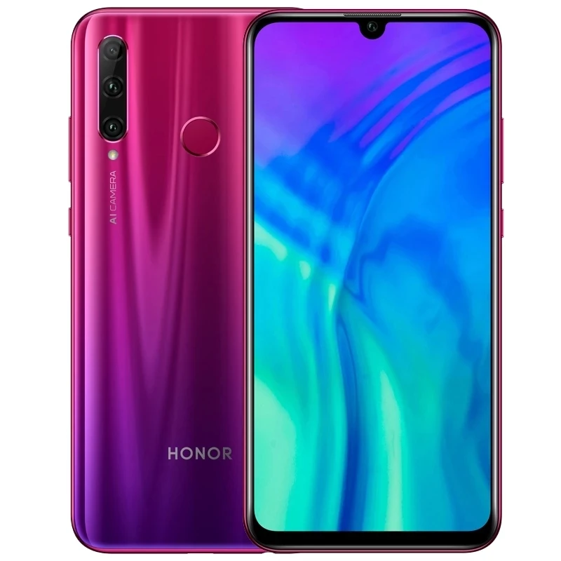 Official Global Rom Honor 20i Smartphone 6.21inch 6GB RAM 64GB 256GB ROM 3400mAh Hisilicon Kirin 710 24MP Camera Google Play
