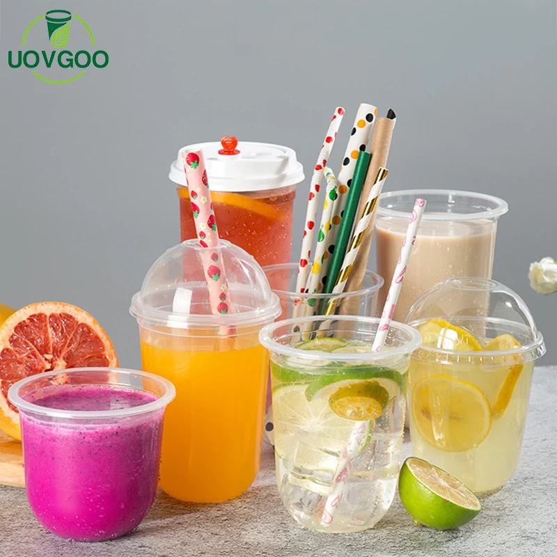 Hard Plastic U Shape Cup Disposable Cups Plastic Custom 8oz 12oz 16oz  Plastic Cups