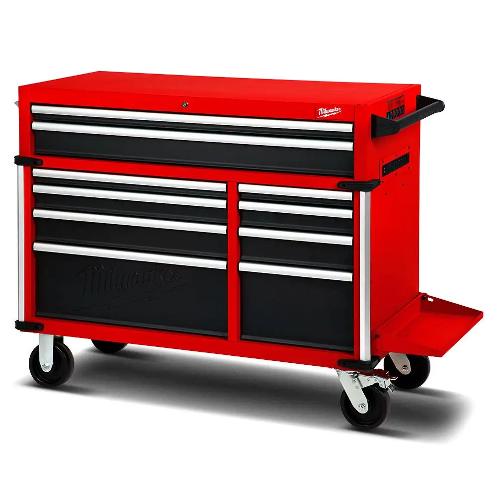Custom Large Red Heavy Duty 7 Metal Work Drawers Suitcase Rolling Tool Box