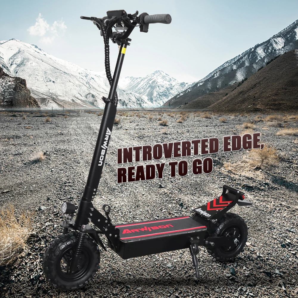 Arwibon US EU Stock Hydraulic Suspension Q30 e scooter 11 inch 60 kmh 2500w 48v Fast Electric Scooter with seat