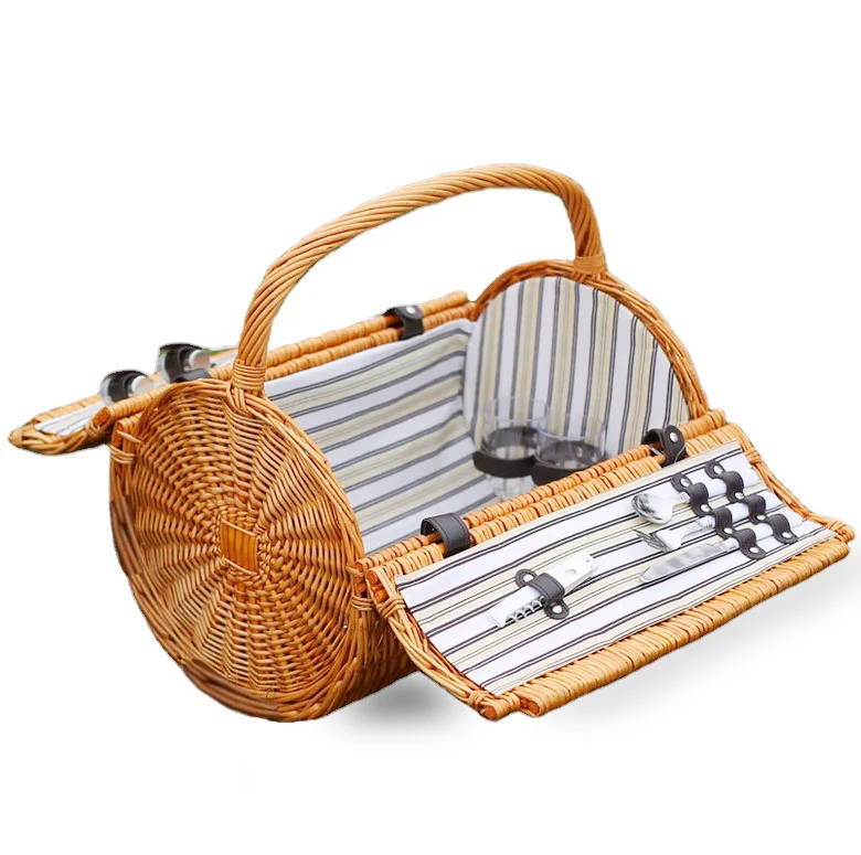 Portable Waterproof Plastic Weaving Basket for Clothing Storage