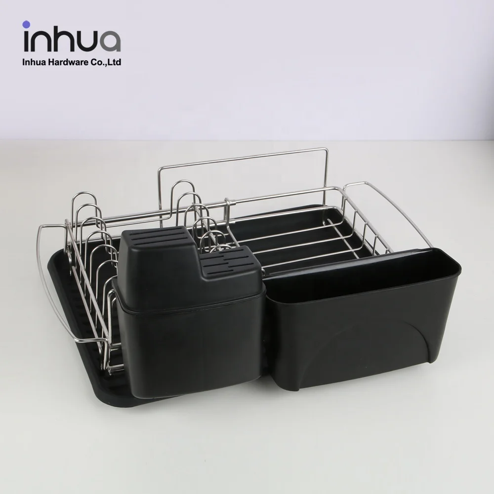 Кухонная сушилка для посуды из нержавеющей стали 304 регулируемая с сушилкой и держателем