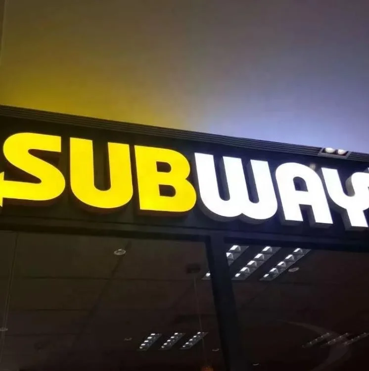 64x128 diy waterproof custom advertising subway 3d light acrylic letter electronic signage outdoor business led sign for shop