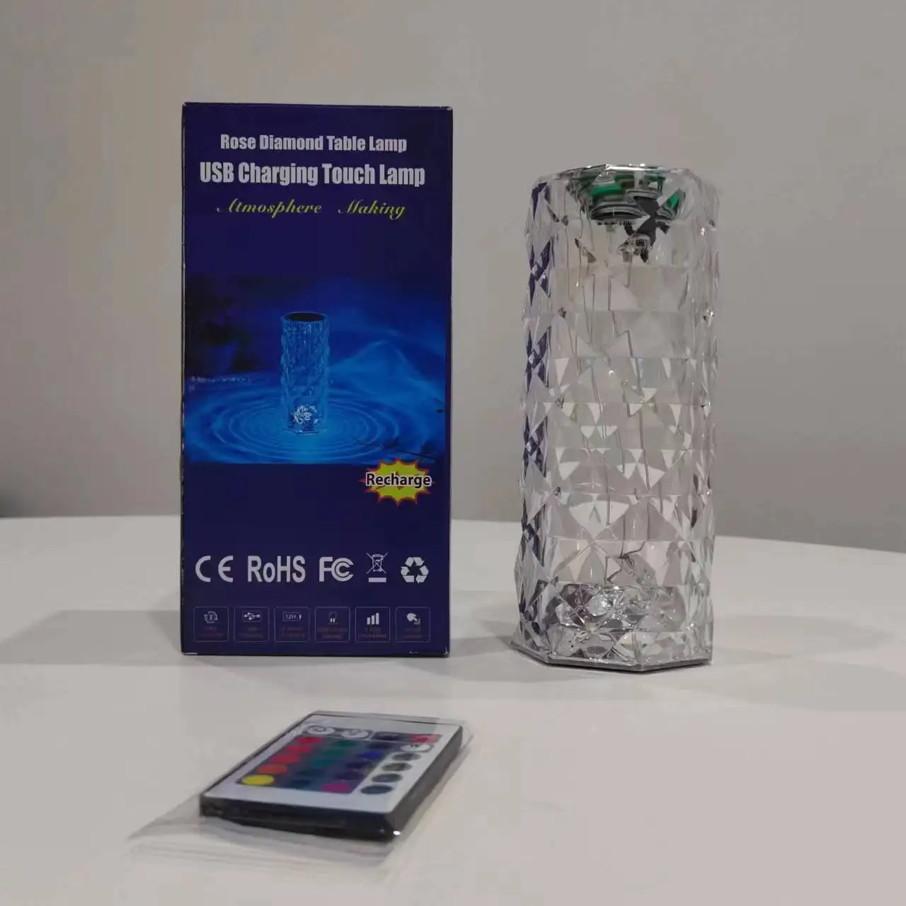 Распродажа разноцветная Светодиодная настольная лампа RGB с USB-зарядкой акриловая розовая для спальни