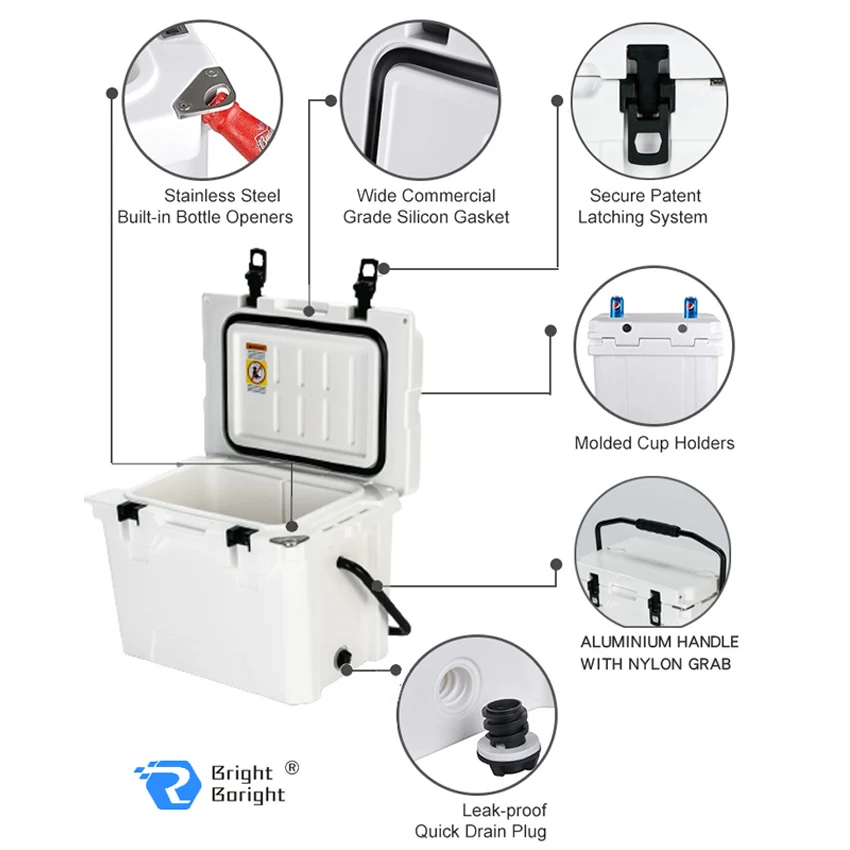 wholesale Outdoor rotomolded beer standing ice chest plastic insulated fish containers