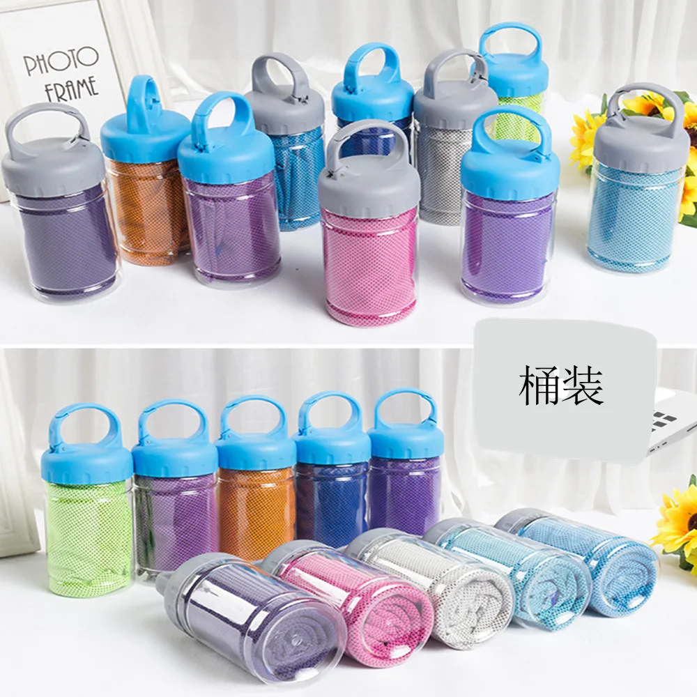 Polyester and brocade moisture absorbent cold fabric sports cold towel mask mask outdoor sports clothing fabric spot supply