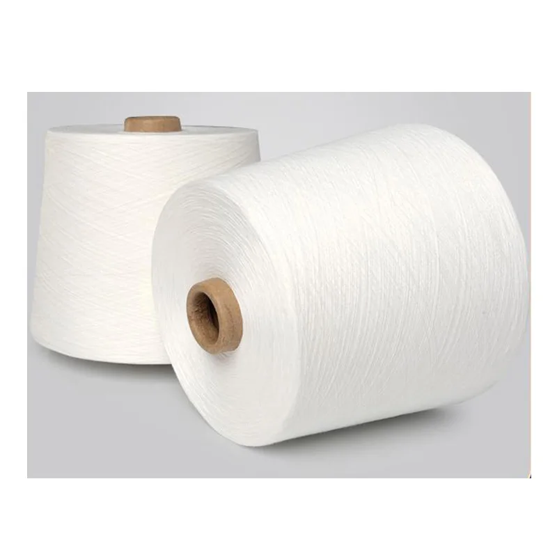 High quality comfortable stock white 100% raw cotton yarn compact