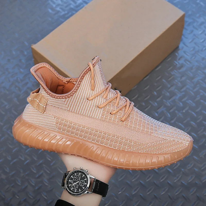 2022 new Stylish Breathable Casual Shoes Unisex Mesh Fly Knit Fashion Runner ladies Sneakers Running Sports Shoes For Men Women