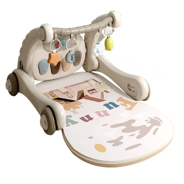 Remote Control Baby Walker Multifunction Anti Slip Thick foam play mats Musical fitness rack baby kick and play mat with piano