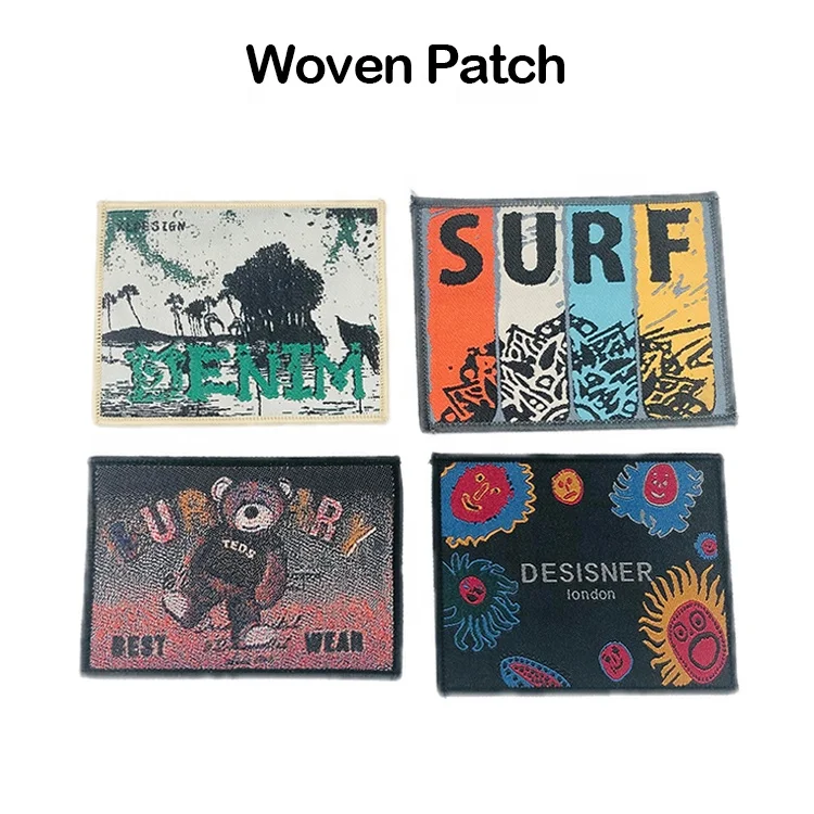 Black M Letter Chenille Patches Custom Designer Brand Logo Wholesale Sewing on Embroidery Patches for Hoodie