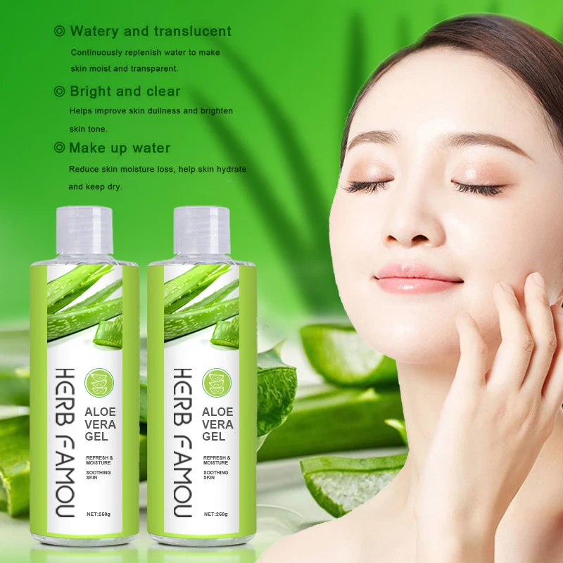 
Customized private logo skin lightening smoothing gel face cream natural organic pure aloe vera gel for face care 
