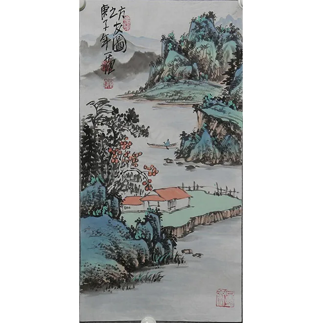 New Chinese Zen style ink wash hotel decoration painting living room sofa background wall mural painting