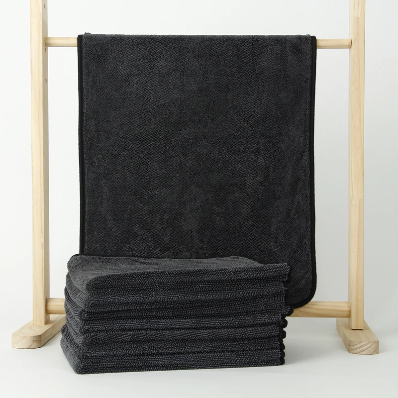 Car Accessories Dual Thick Quick Dry Microfiber Towel Car Care Polish Large Twist Cleaning Cloth 60*90cm Drying Towel