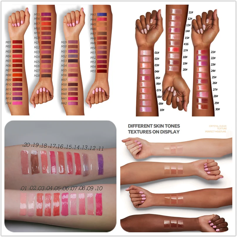 Base Lipgloss Oil Pink Tubes Glitter Rose Gold Clear Flavored High Quality Plumper Natural Coconut Lip Gloss