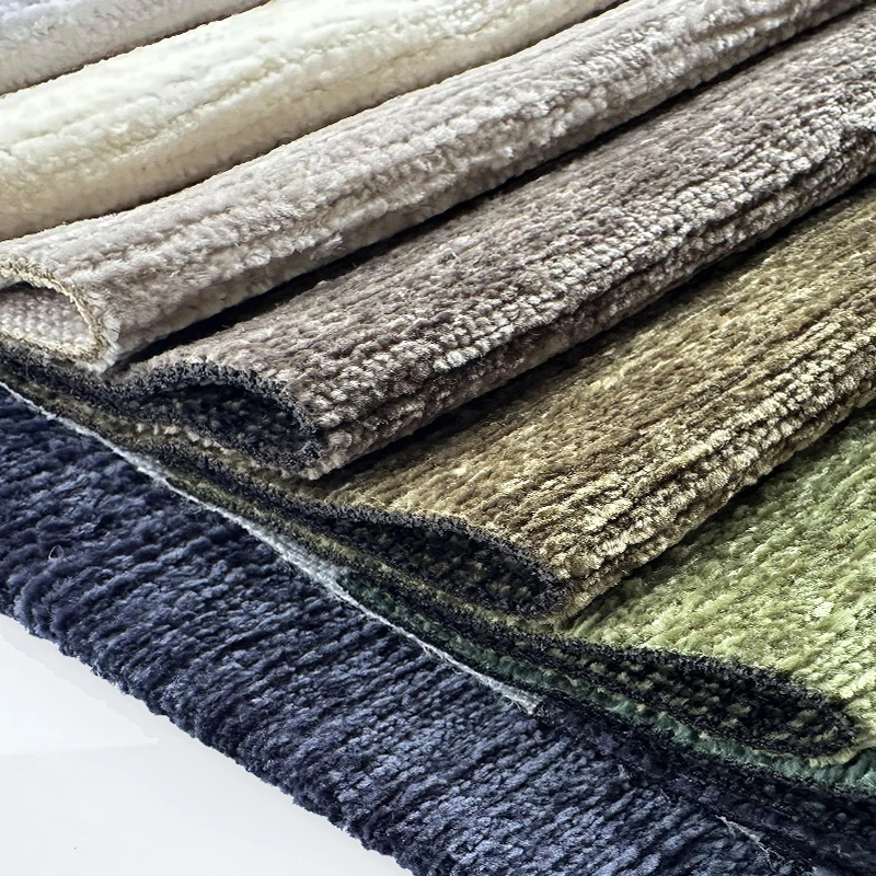 Luxury Velvet Upholstery Chenille Fabric For Sofa Furniture Car Seat Bedding