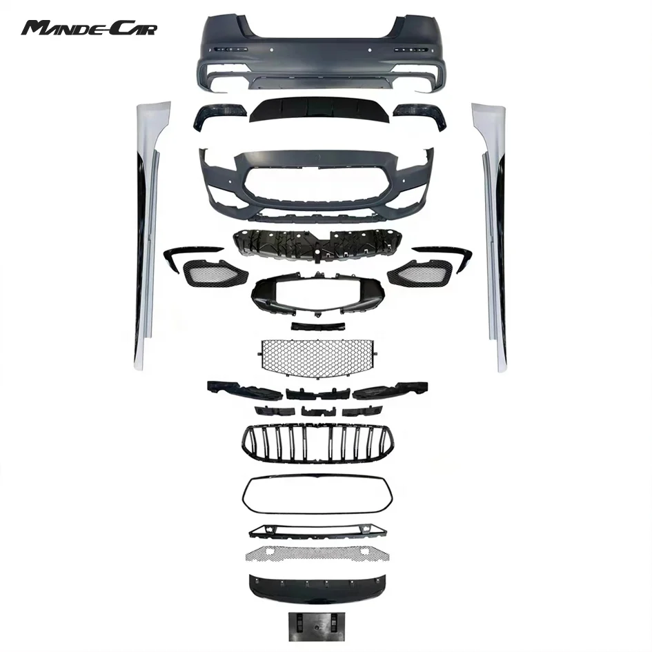 MDK Trofeo Body Kit For 13-22 Maserati Quattroporte M156 Upgrade 2022 PP Material Front Bumper Rear Bumper Diffuser side skirt