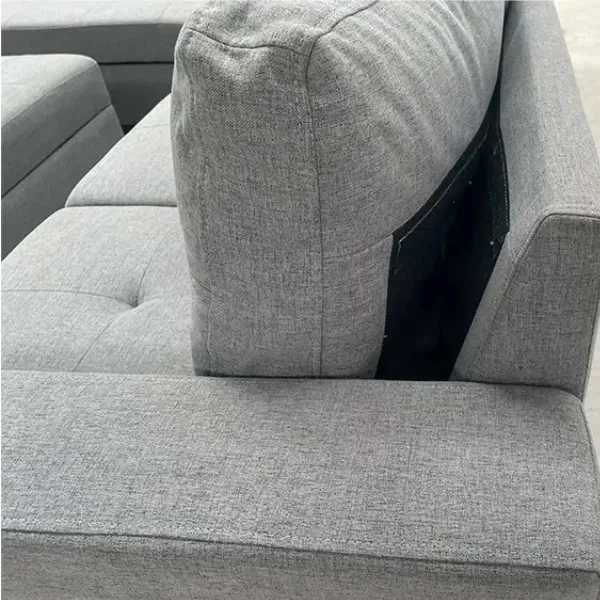 Manufactured Modular Sectional Custom Fabric Soft Sofa Solid Wood sofa set furniture With Storage Ottoman