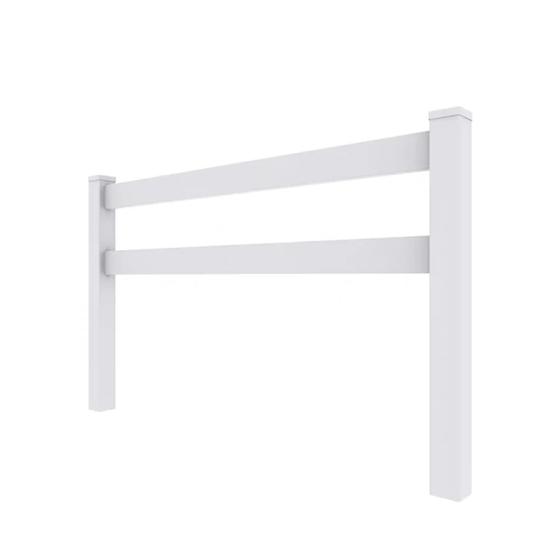 High Quality Modern Style Luxury Strong Sun Uv Resistant Time Resistant Permanent Pre Buried Easily Assembled Pvc Horse Fence