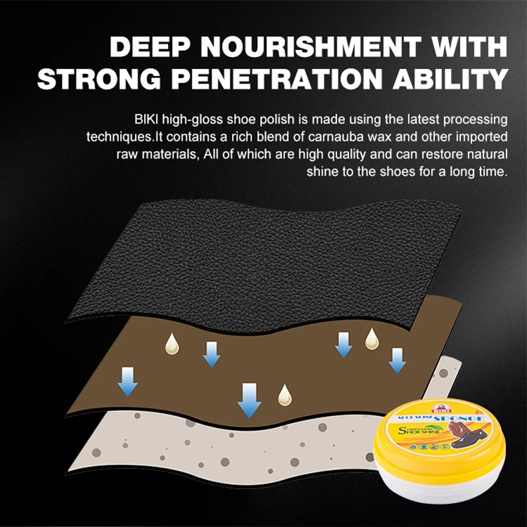 Custom Logo Portable Double-Sided Instant Shoe Shine Sponge Convenient OEM Shoe Care with Shoe Polish