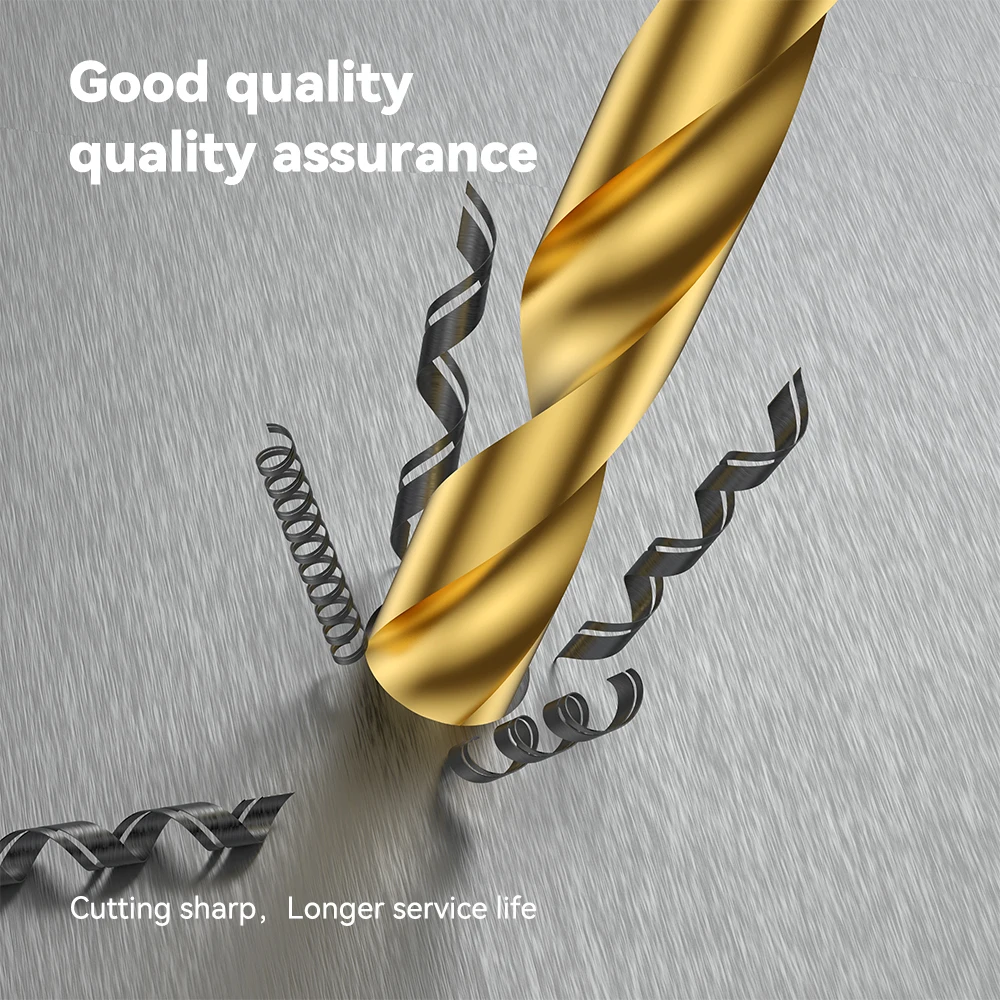 Customized HSS cobalt Inch Metric Hex Shank Metal twist Drill Bits For Metal Drilling