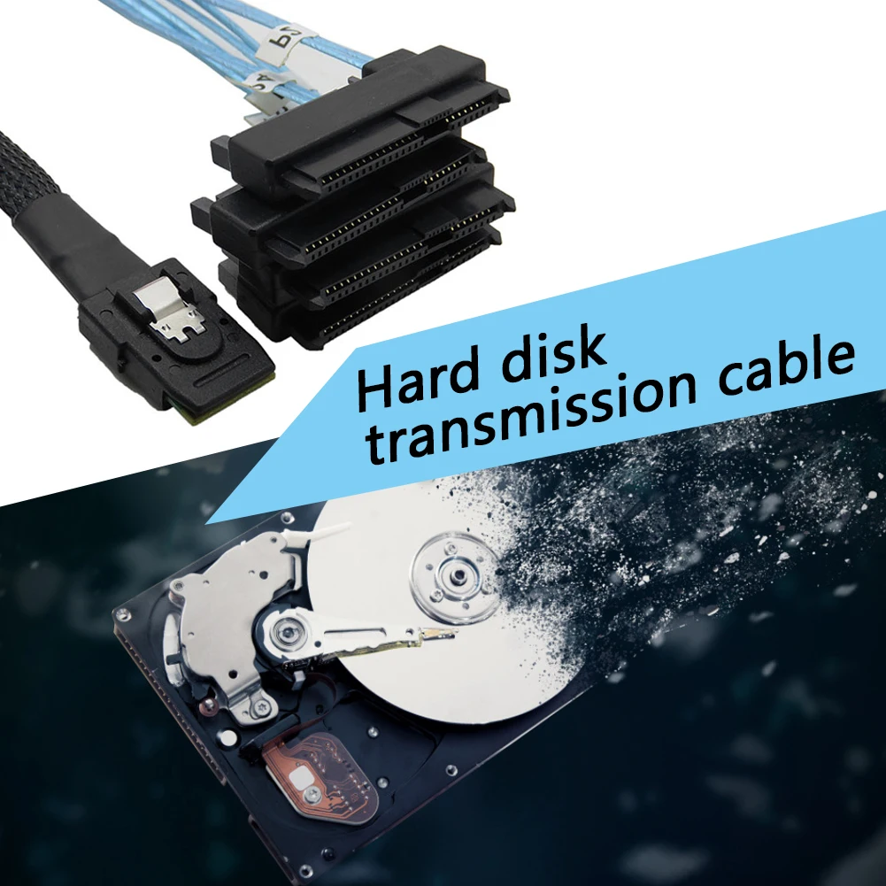 Внутренняя Mini SAS 36-контактный SFF-8087 до 4 29-Pin SFF-8482 кабель с 15 контактный разъем питания SATA провод сердечником для жесткого