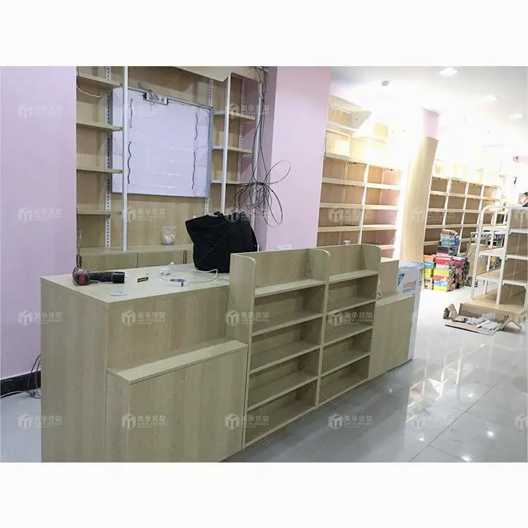 Meicheng Pink Checkout Counter Modern Reception Counter Desk Design Beauty Shop Marble White Salon Desk Front Desk Reception